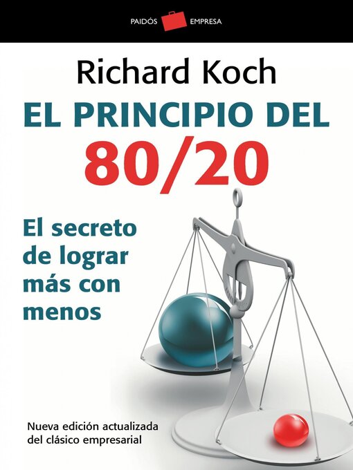 Cover image for El principio 80/20
